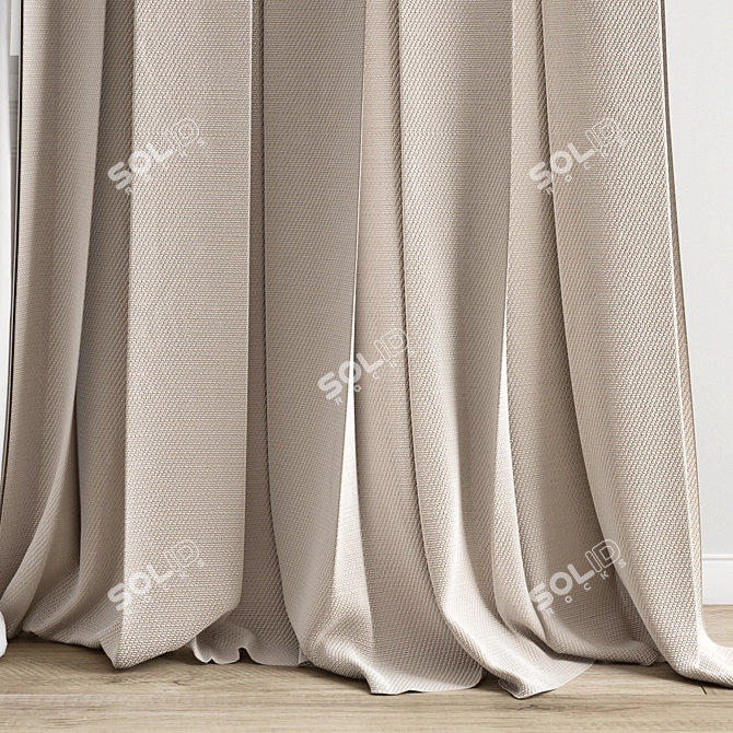 Polygonal Curtain Model Set 3D model image 2