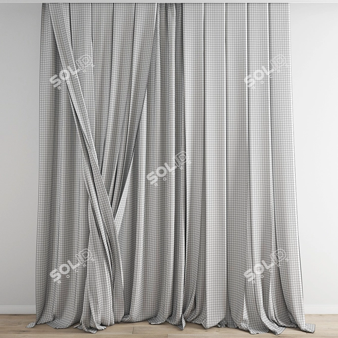 Polygonal Curtain Model Set 3D model image 3