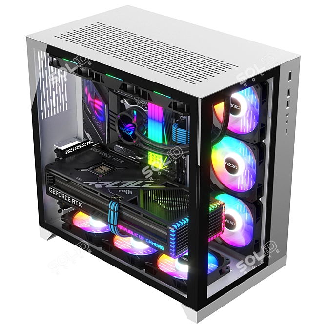 Powerhouse Gaming PC, V-Ray 3D Model 3D model image 2