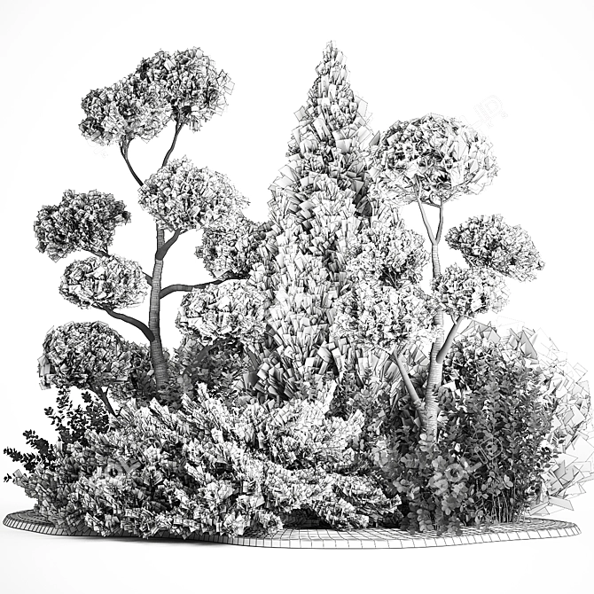 Alpine Landscape Kit: Conifers and Barberry 3D model image 7