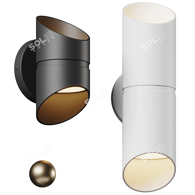 Marino LED Outdoor Wall Sconce 3D model image 1