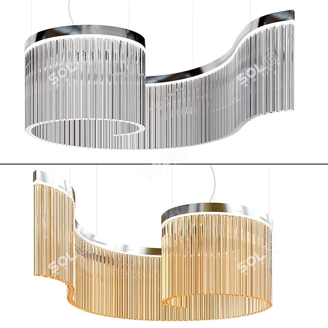 Elegant Carmen Suspension Light 3D model image 1