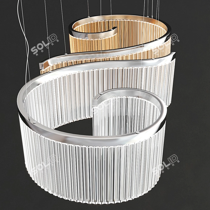 Elegant Carmen Suspension Light 3D model image 3