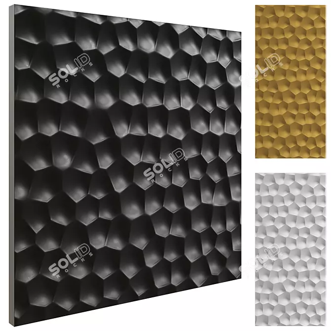 Kubi Set: Decorative Mirrored Panels 3D model image 1