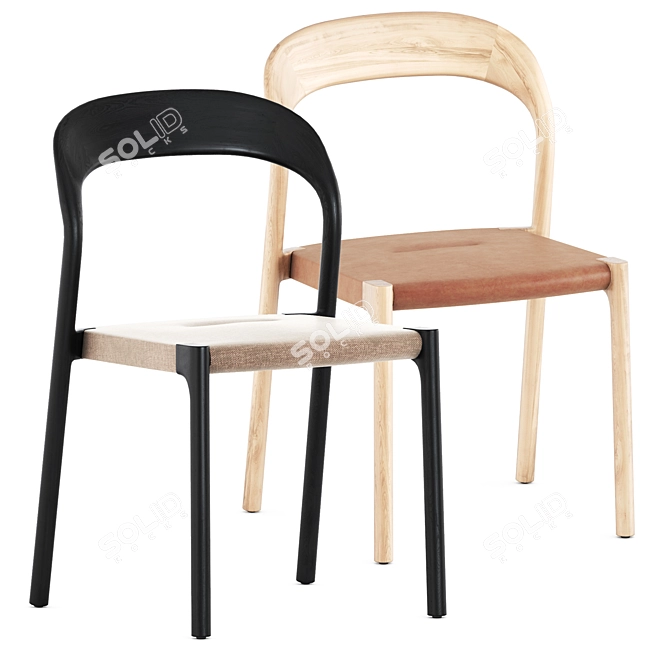 Modern Elegance: Ticino Chair by Living Divani 3D model image 2