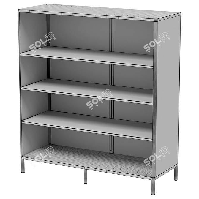 Modern BEKANT Rack Bookcase 3D model image 4