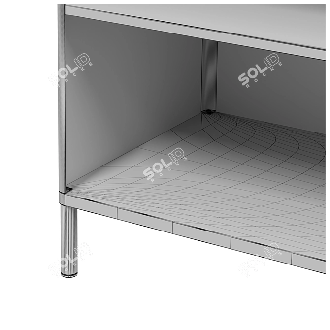 Modern BEKANT Rack Bookcase 3D model image 6