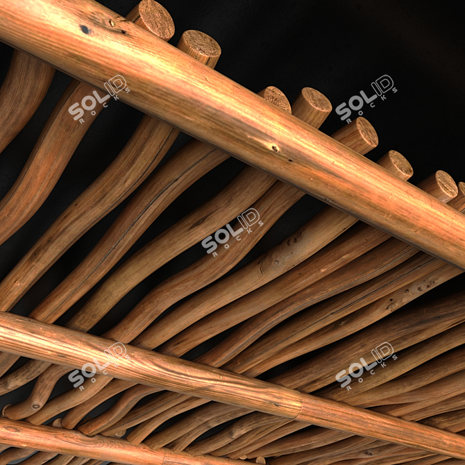 Polygonal Branch Asset with Textures 3D model image 6