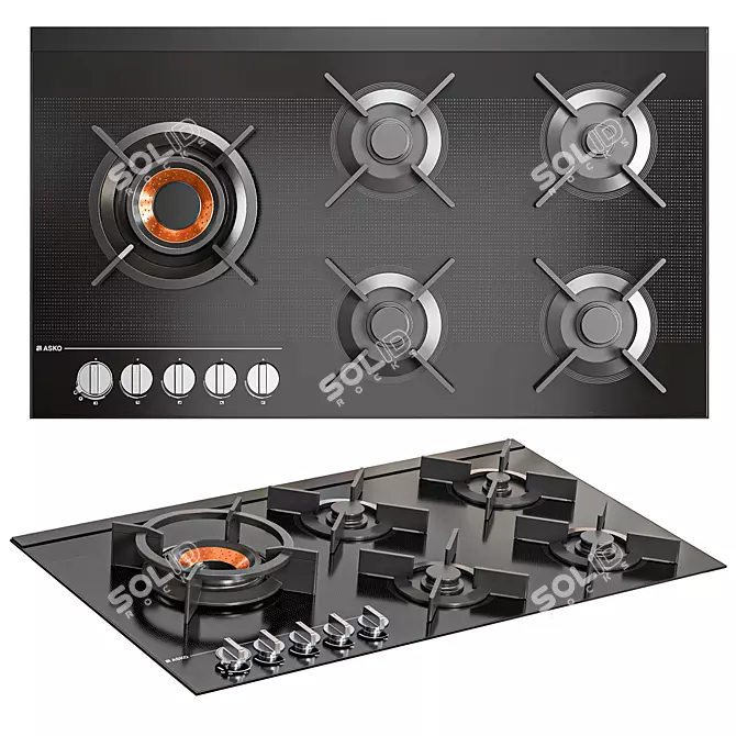 Asko Appliance Set: Hobs, Hoods 3D model image 2