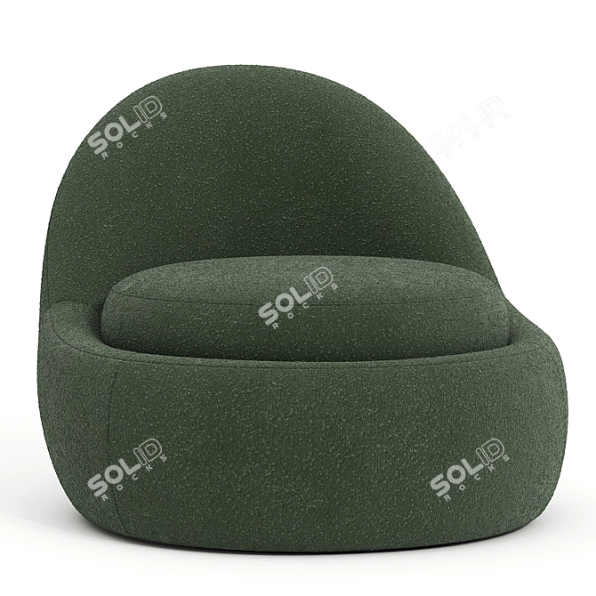 Elegant Babette Armchair Design 3D model image 2