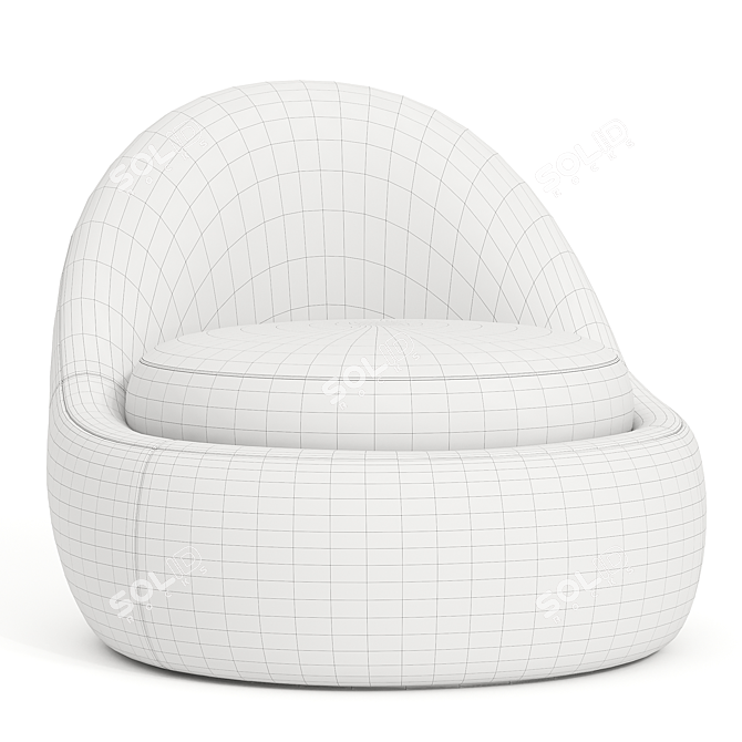 Elegant Babette Armchair Design 3D model image 4