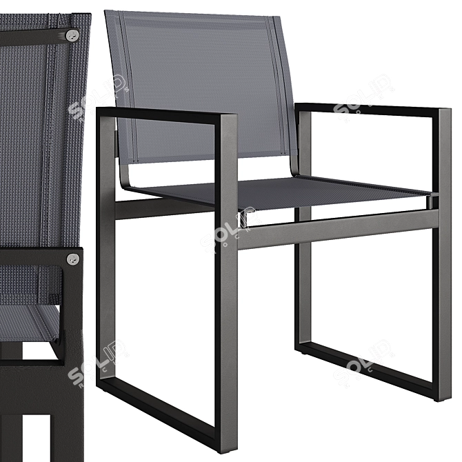 Modern Aegean Dining Armchair Set 3D model image 1