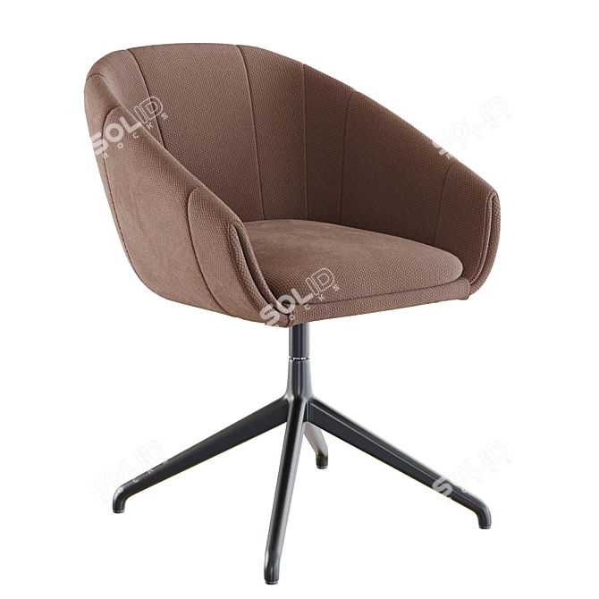 Sleek Luna Swivel Chair 3D 3D model image 1