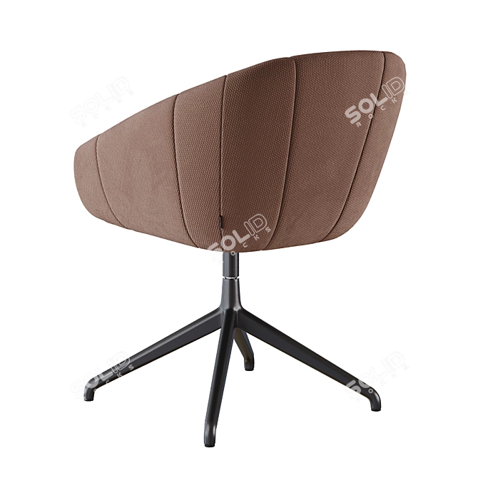 Sleek Luna Swivel Chair 3D 3D model image 3