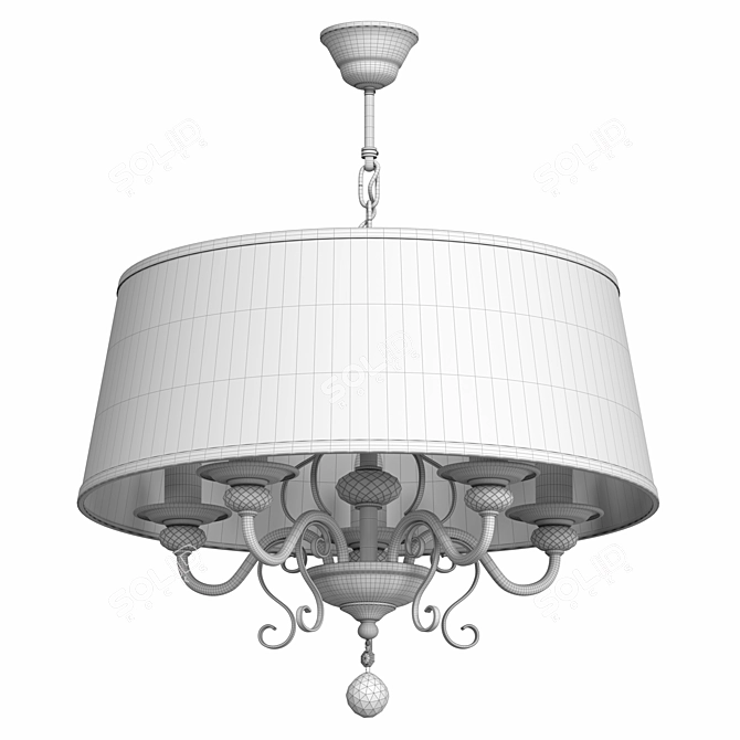 Freya Classic Style Chandelier - FR2405-PL-05C-BZ 3D model image 3