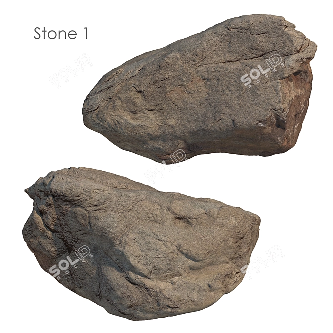 Landscaping Stone Set 3D model image 2