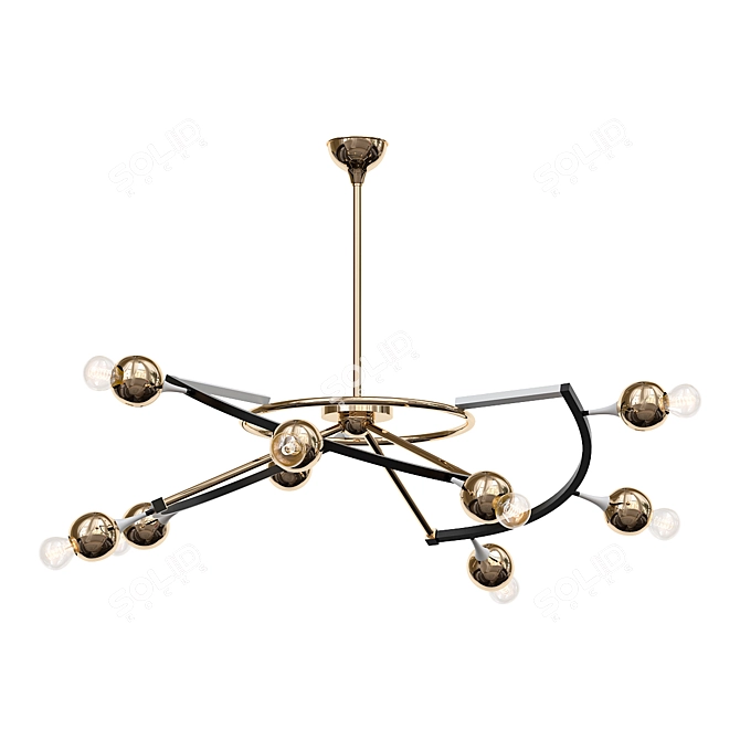 Orbital Stilnovo Chandelier Italy 1960s 3D model image 1
