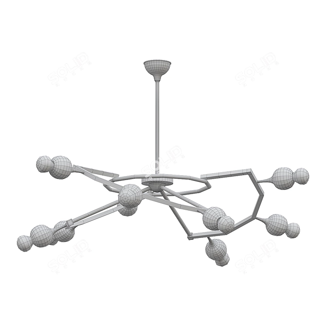 Orbital Stilnovo Chandelier Italy 1960s 3D model image 2
