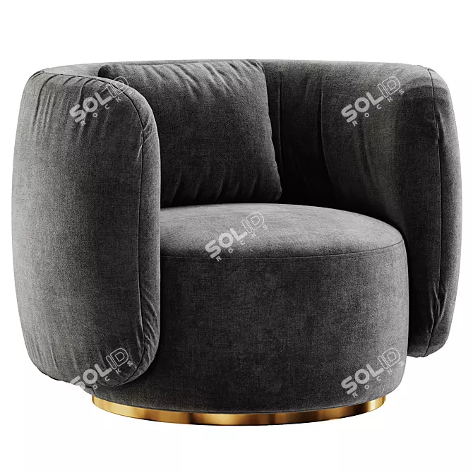 Elegant Arbor Armchair 3D Model 3D model image 2