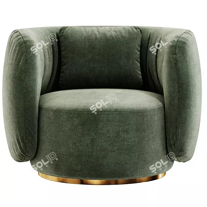 Elegant Arbor Armchair 3D Model 3D model image 4