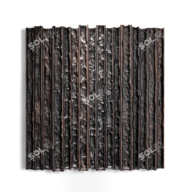 Wooden Japanese Style Wall Art 3D model image 1