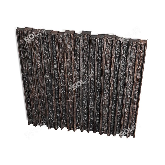 Wooden Japanese Style Wall Art 3D model image 2