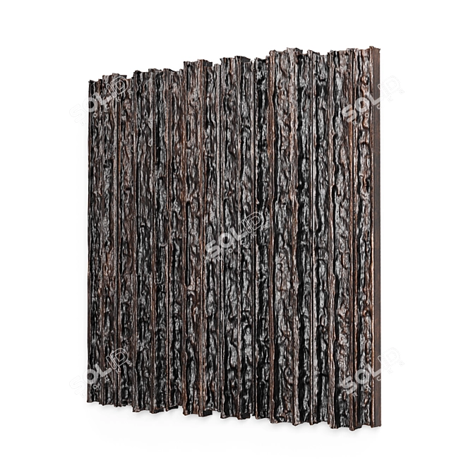 Wooden Japanese Style Wall Art 3D model image 4
