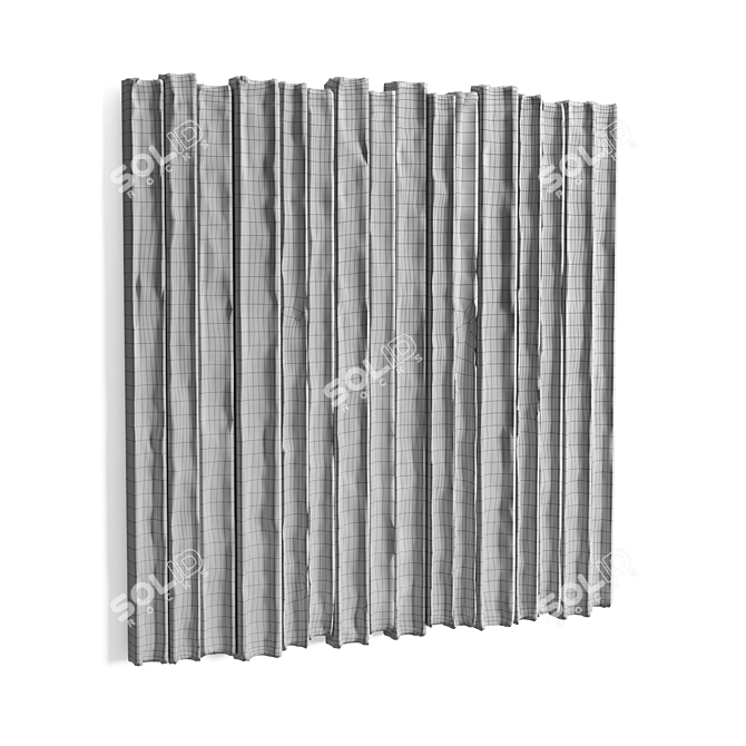 Wooden Japanese Style Wall Art 3D model image 5