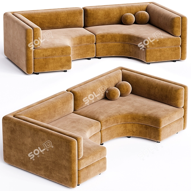 Versatile Modular Virgin Sofa 3D model image 2