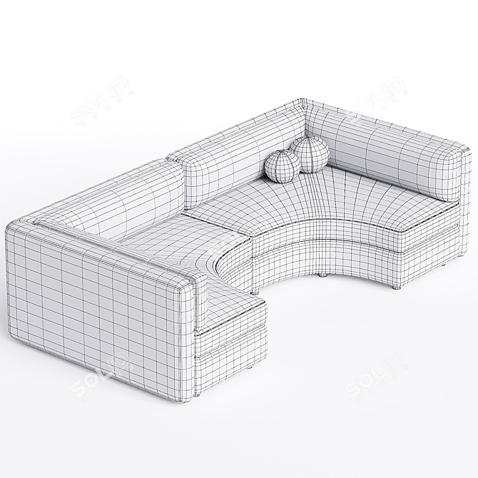 Versatile Modular Virgin Sofa 3D model image 3