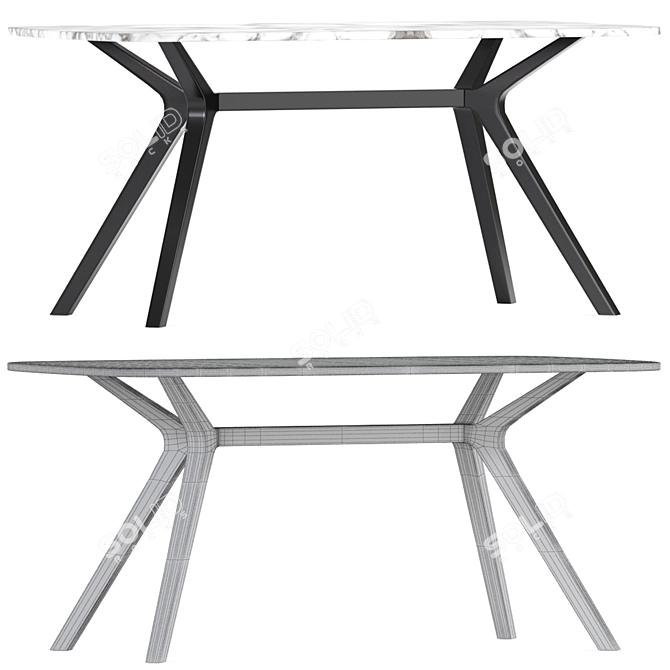 3D Dining Chair Table Models 3D model image 4