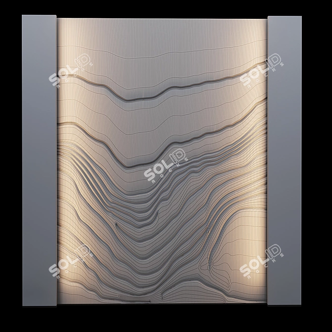 Modern 3D Wall Panel Design 3D model image 7