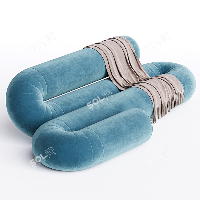 Modern Fabric Sofa by DANTE 3D model image 2