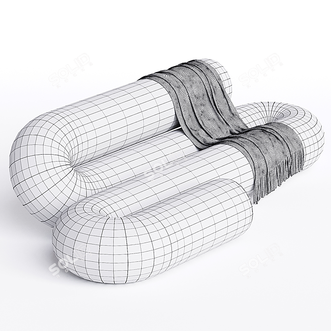 Modern Fabric Sofa by DANTE 3D model image 3