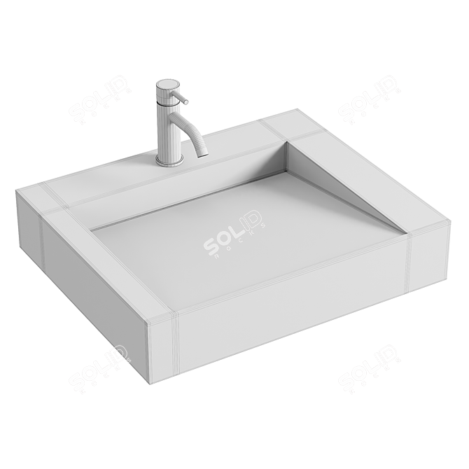 Badeloft Wall Mount Sinks Set 3D model image 5