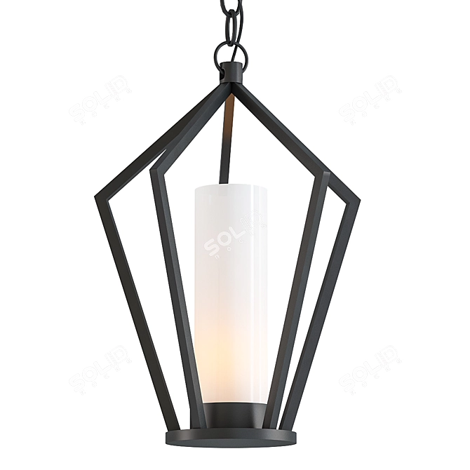 Modern Whirley Pendant Light Fixture 3D model image 1