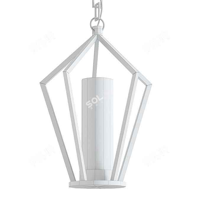 Modern Whirley Pendant Light Fixture 3D model image 2