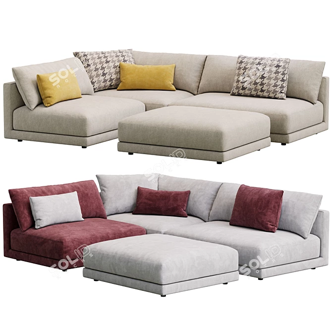 Elegant Katarina Sofa Design cJSON 3D model image 2