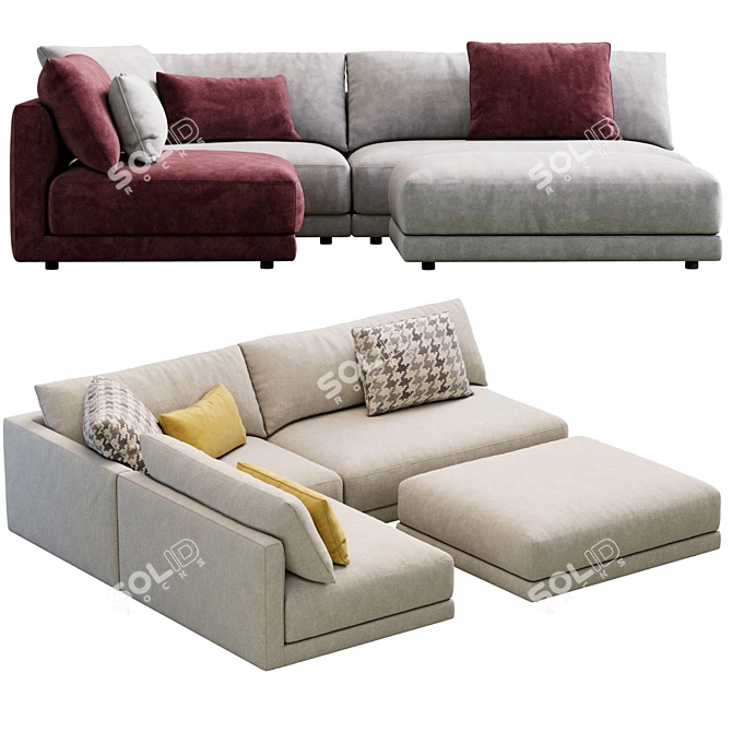 Elegant Katarina Sofa Design cJSON 3D model image 3