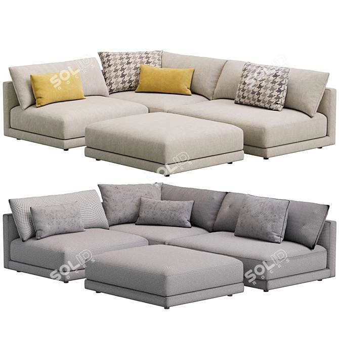 Elegant Katarina Sofa Design cJSON 3D model image 4