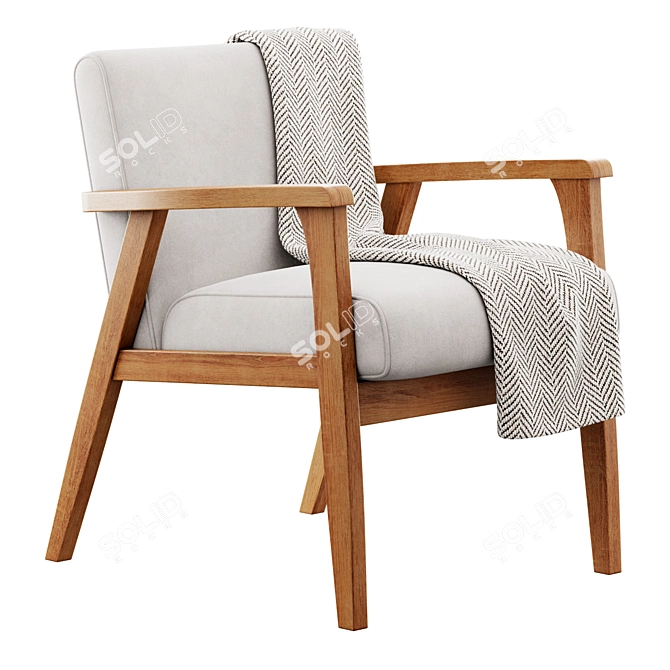 Mayview's Elegant Milton Armchair 3D model image 3