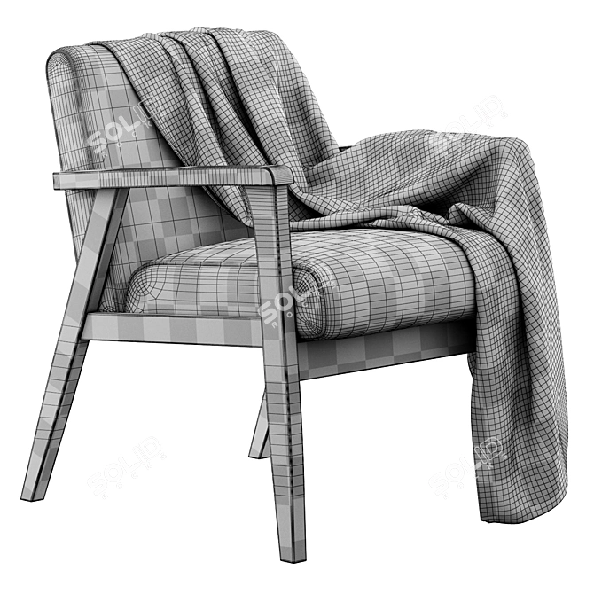 Mayview's Elegant Milton Armchair 3D model image 7