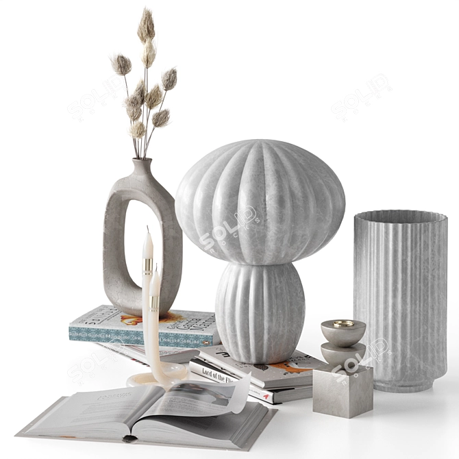 Dry Flower Decor Set 3D model image 8