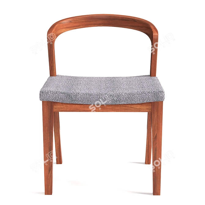 Elegant Bobo Walnut Chair 3D model image 2