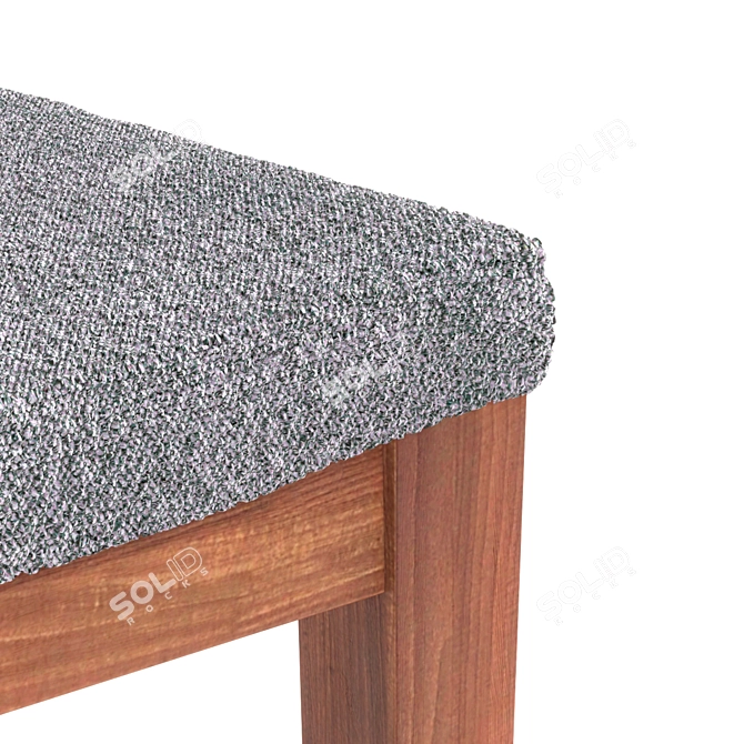 Elegant Bobo Walnut Chair 3D model image 3