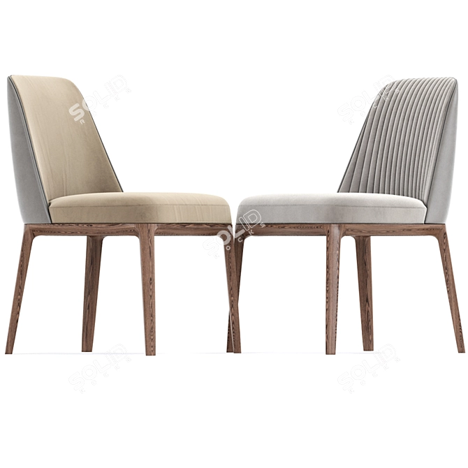 Sophie Strip Dining Chair Set 3D model image 2