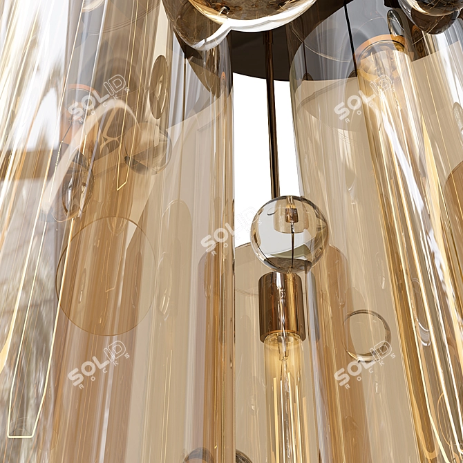 Obscura Cascading Chandelier Glass 3D model image 2