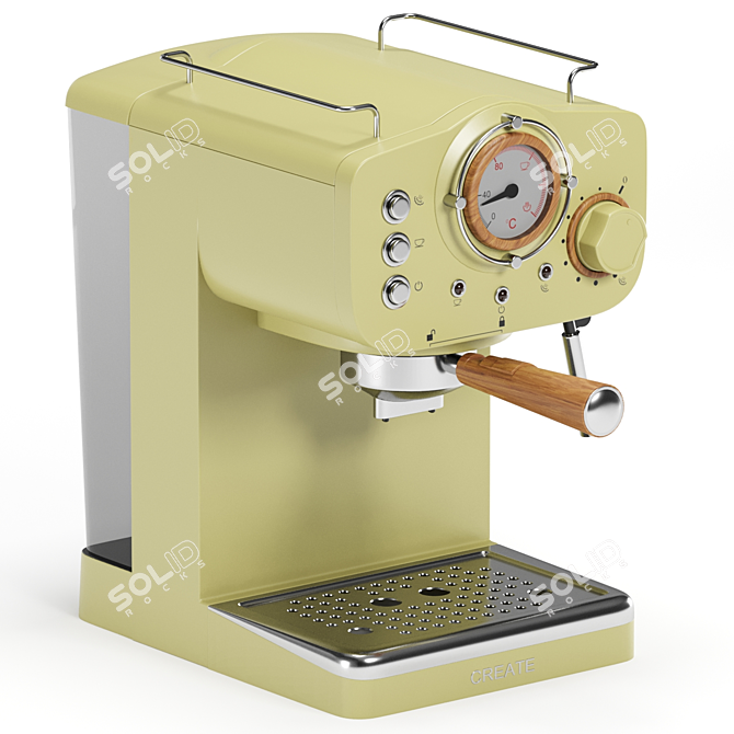 Dual Render Espresso Machine Set 3D model image 2