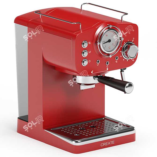 Dual Render Espresso Machine Set 3D model image 5