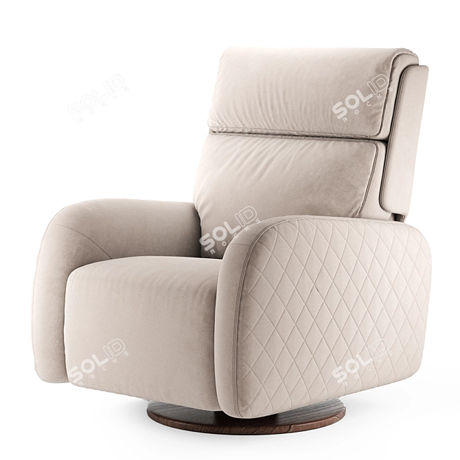 Modern Blanche Corso Armchair 3D model image 4